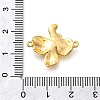Brass Clear Cubic Zirconia Flower Connector Charms KK-B131-06G-3