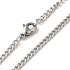 Non-Tarnish 304 Stainless Steel Curb Chain Necklaces LS-NJEW-D065-01P-2