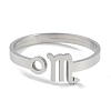 Non-Tarnish Constellations 304 Stainless Steel Open Cuff Ring for Women RJEW-L122-001P-04-2