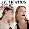 36Pcs 6 Styles Brass Clip-on Earring Converters Findings KK-SC0004-71-5