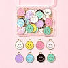 40Pcs 8 Colors Alloy Enamel Pendants ENAM-FS0002-06-8