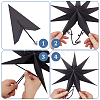 6Pcs 3 Colors Paper Star Pendant Decorations HJEW-GF0001-66B-5