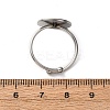 304 Stainless Steel Cuff Ring Components STAS-D372-02P-05-3