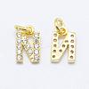 Brass Micro Pave Grade AAA Cubic Zirconia Charms ZIRC-P067-11G-N-NR-1