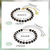 4Pcs 2 Colors Round Resin Imitation Pearl Anti-Loose High Heel Shoelaces AJEW-PH0011-56B-2