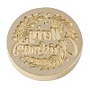 Merry Christmas Series Wax Seal Brass Stamp Head LS-AJEW-M037-01G-03-2