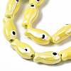 Handmade Porcelain Ceramic Beads Strands PORC-T006-03L-3