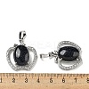 Natural & Synthetic Mixed Gemstone with Clear Cubic Zirconia Pendants G-G133-03P-4