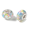 Transparent Resin Rondelle European Beads RESI-S023-14-2