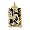 Brass Micro Pave Cubic Zirconia Pendants with Enamel KK-H458-03G-21-1