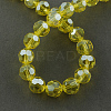 Faceted(32 Facets) Electroplate Glass Bead Strands X-EGLA-R015-8mm-26-1