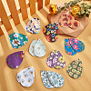 SUPERFINDINGS DIY 11Pairs Flower Pattern PU Leather Earring Making Kits DIY-FH0002-40-4