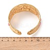 304 Stainless Steel Enamel Open Cuff Bangles for Women BJEW-K294-02G-3