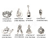 40Pcs 8 Styles Banquet Theme Tibetan Style Alloy Pendants TIBE-FP0001-09-6