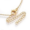 304 Stainless Steel Brass Cubic Zirconia Pendant Necklaces NJEW-O108-13-4