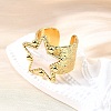 Brass Cuff Rings for Women RJEW-F183-02A-G-2