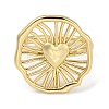Rack Plating Brass Cuff Finger Rings for Women RJEW-C114-18A-G-2