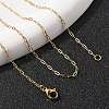 Ion Plating(IP) 304 Stainless Steel Cable Chains Necklaces MAK-L015-37B-4