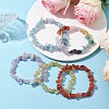 9Pcs 9 Styles Natural Mixed Gemstone Chips Stretch Bracelets Set BJEW-JB11061-3
