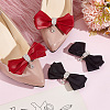 2 Pairs 2 Colors Bowknot Polyester Shoe Decorations FIND-PH0018-79-5