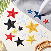 43Pcs 14 Style Star Computerized Embroidery Cloth Iron on/Sew on Patches DIY-PH0021-13-5