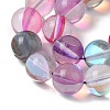 Electroplated Synthetic Moonstone Beads Strands G-C131-A01-04-3