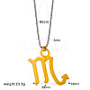 Punk Style 304 Stainless Steel Twelve Constellations Pendant Necklaces with Stainless Steel Tone Box Chains WGE8D8E-02-1