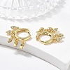 Brass Micro Pave Clear Cubic Zirconia Huggie Hoop Earrings EJEW-K083-45G-5