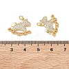 SHEGRACE Brass Micro Pave Cubic Zirconia Pendants XGRQ3D256-495G-3