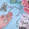 8Pcs 4 Style Alloy Boot Strap Chains HJEW-CA00037-3