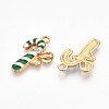 Rack Plating Alloy Enamel Pendants ENAM-N055-151A-01-2