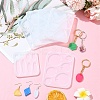 DIY Hexagon & Rhombus & Triangle & Oval Pendant Silicone Molds for DIY Earring Making DIY-YW0009-86-5