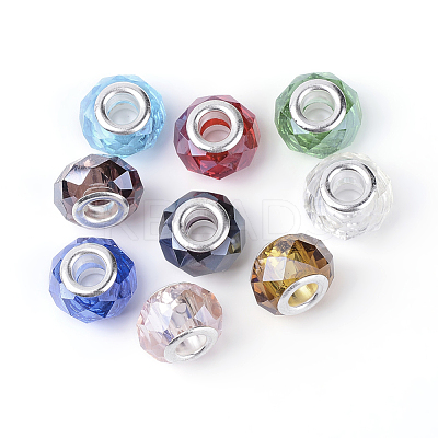 Pearlized Glass European Beads GDA002-1