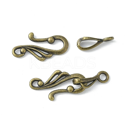 Tibetan Style Hook and Eye Clasps X-MLF1157Y-NF-1
