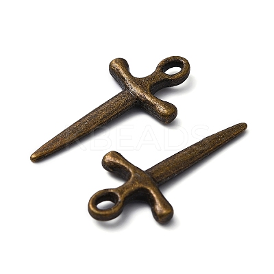 Tibetan Style Alloy Sword Pendants LS-X-TIBEP-929-AB-FF-1
