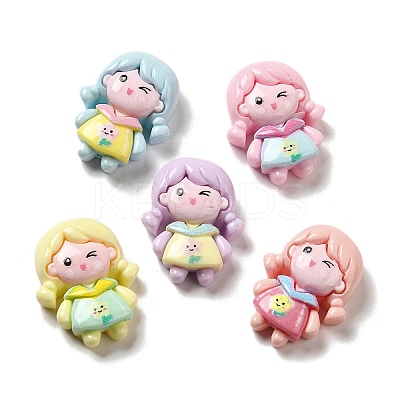 Opaque Cartoon Resin Decoden Cabochons RESI-G091-07-1