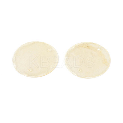 Spray Painted Natural Capiz Shell Disc Links Connector Charms SSHEL-T017-32H-1