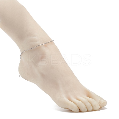 Non-Tarnish 304 Stainless Steel Satellite Chains Anklet for Women AJEW-AN00501-1