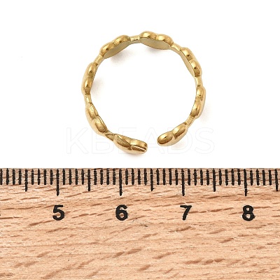 304 Stainless Steel Cuff Open Rings for Women RJEW-P182-05G-1