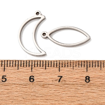 10Pcs 201 Stainless Steel Open Back Bezel Pendant Sets STAS-B101-06A-P-1