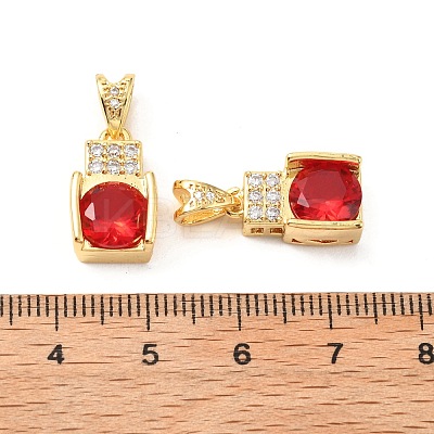 Brass Micro Pave Cubic Zirconia Pendants KK-G533-18G-01-1