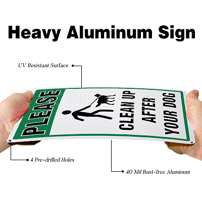 UV Protected & Waterproof Aluminum Warning Signs AJEW-GL0001-05C-06-1