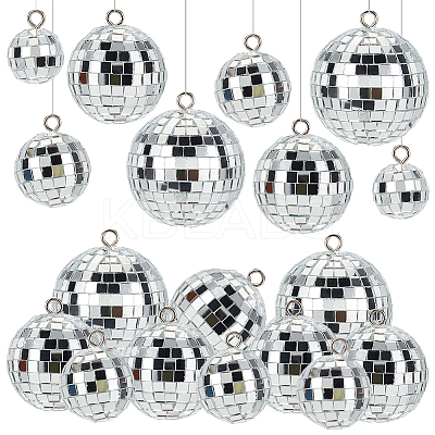 Mirror Ball Reflective Ball Pendants DIY-WH0570-26-1