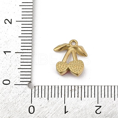 304 Stainless Steel Glass Charms STAS-D366-06B-G-1