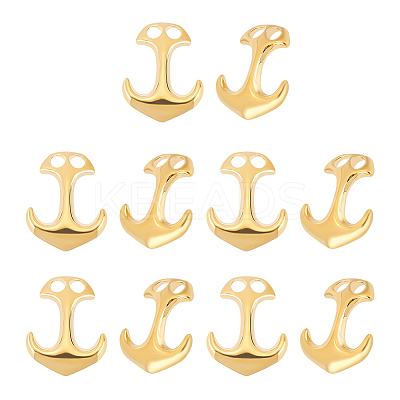 10Pcs Ion Plating(IP) 304 Stainless Steel Hook Clasps STAS-UN0048-07-1