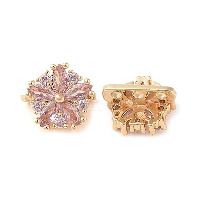 Brass Pave Cubic Zirconia Spacer Bars LS-KK-B090-03A-02G-1
