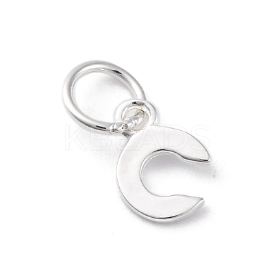 925 Sterling Silver Letter Charms STER-C012-01S-C-1