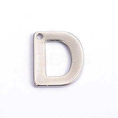 Tarnish Resistant 304 Stainless Steel Letter Charms STAS-O072-D-1