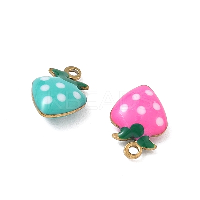 304 Stainless Steel Enamel Pendants STAS-F334-01G-1