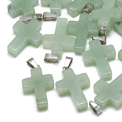 Natural Green Aventurine Pendants X-G-T080-12-1